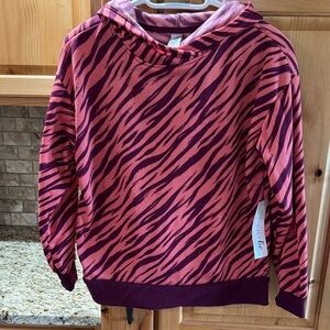 just be Pink & Purple Zebra-Print Hooded Sweatshirt
